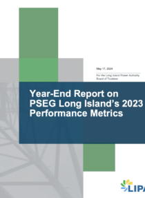 Report Cover of PSEG Long Island's Year-End 2023 Performance Metrics